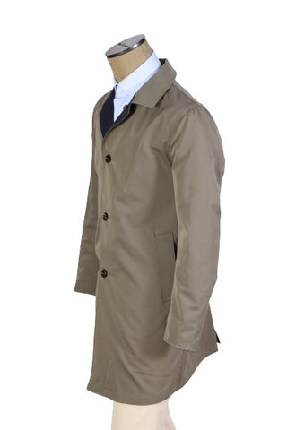 Kired by Kiton Blue/ Taupe Reversible Raincoat