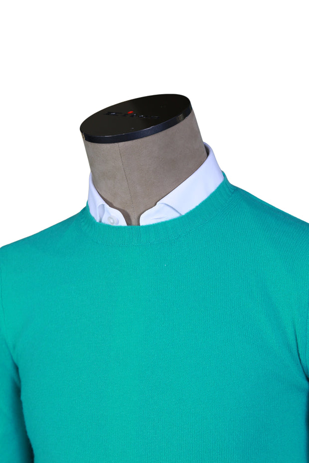 Fedeli Turquoise Cashmere Crewneck Sweater