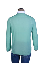Fedeli Turquoise Cashmere Crewneck Sweater