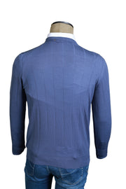 Fedeli Cashmere Blue V-Neck Sweater