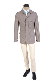 Kired by Kiton Solid Taupe Overcoat