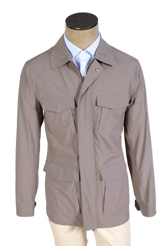 Kired by Kiton Solid Taupe Overcoat