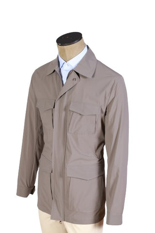 Kired by Kiton Solid Taupe Overcoat