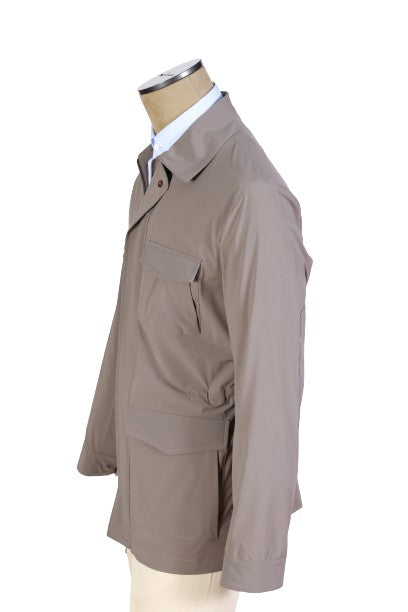 Kired by Kiton Solid Taupe Overcoat