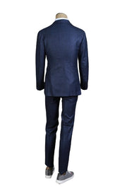 Kiton Blue Polka-Dot Suit