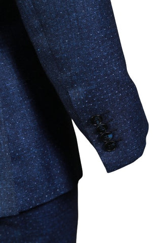 Kiton Blue Dotted Cashmere Suit