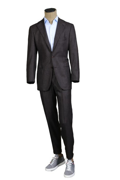 Kiton Dark-Brown Solid Suit