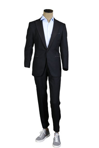 Fiore Di Napoli Midnight-Blue Solid Wool Suit