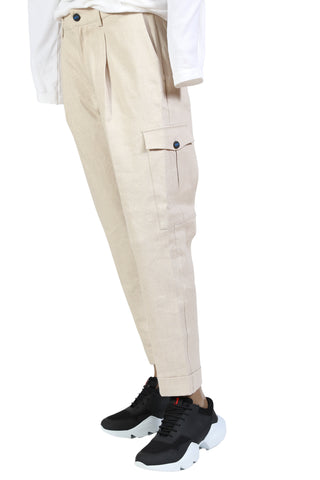 KNT by Kiton Cream Cargo Pants