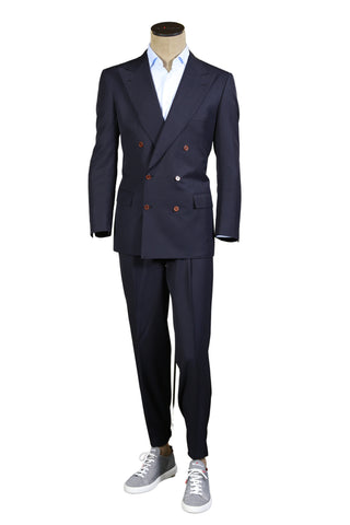 Brioni Midnight Blue Double Breasted Suit Blue