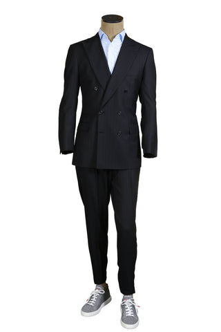 Brioni Midnight Blue Striped Wool Suit
