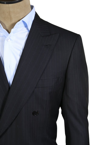 Brioni Midnight Blue Striped Wool Suit