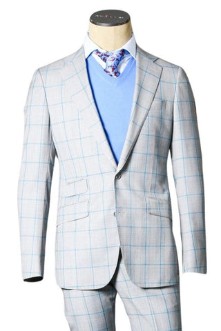 Carlo Barbera Light-Grey Checked Super 170's Suit