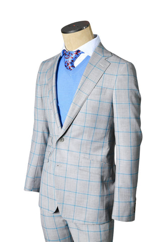 Carlo Barbera Light-Grey Checked Super 170's Suit