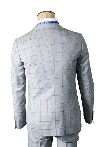 Carlo Barbera Light-Grey Checked Super 170's Suit