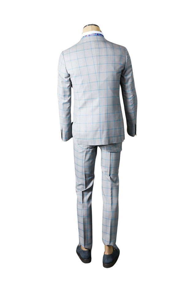 Carlo Barbera Super 170's Grey Checked Suit