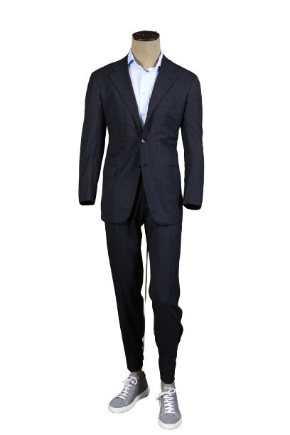 Kiton Dark-Blue Striped Suit