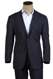 Kiton Dark-Blue Striped Suit