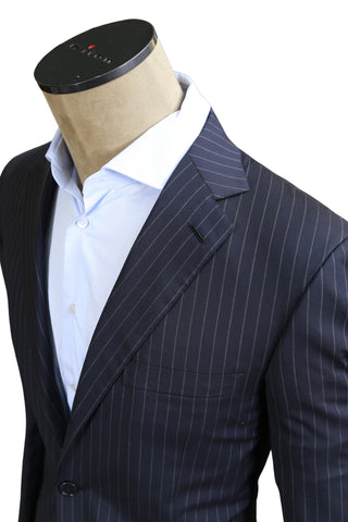 Brioni Dark-Blue Striped Wool Suit