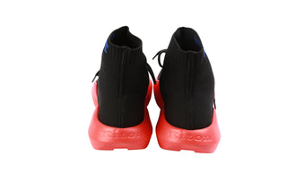 KNT by Kiton Black Hight-Top Sneakers (Red Bottom)