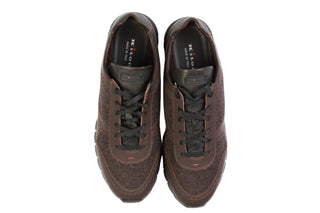 Kiton Dark-Brown Lace-Up Sneakers