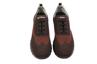 Kiton Dark Brown/ Rust Lace-Up Sneakers
