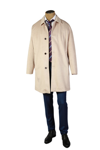 Kired by Kiton Cream/ Ivory Reversible Coat