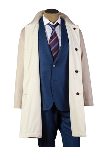 Kired by Kiton Cream/ Ivory Reversible Coat