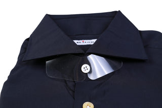 Kiton Black Solid Cotton Shirt