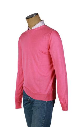Manrico Pink Solid Cashmere Sweater