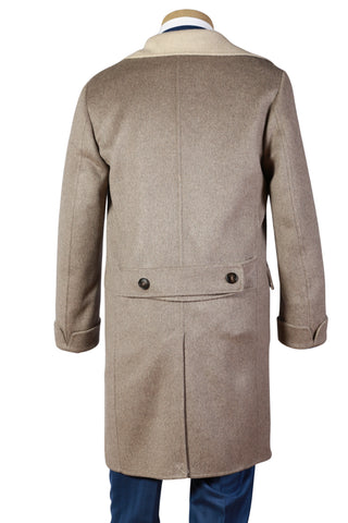 Sartorio by Kiton Beige Solid Cashmere Coat