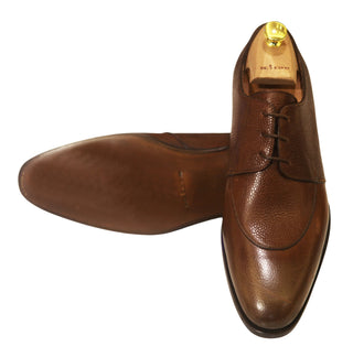 Kiton Brown Leather Lace-Up Dress Shoes