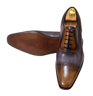 Kiton Brown/ Violet Lace-Up Oxford Dress Shoes