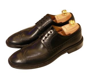 Kiton Dark Brown Leather Brogue Dress Shoes