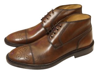 Kiton Brown Leather Brogue Dress Shoes