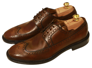 Kiton Brown Leather Brogue Dress Shoes