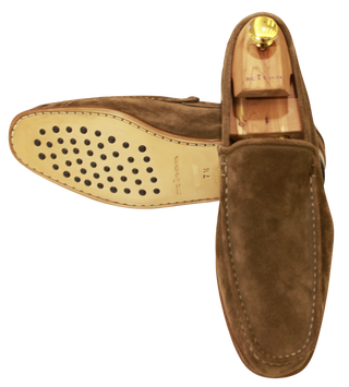 Kiton Brown Suede Loafers