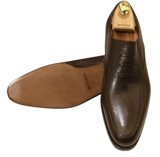 Kiton Leather Mock-Lace Slip-On Dress Shoes
