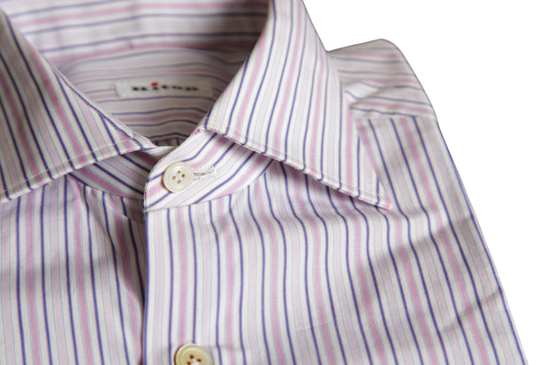 Kiton Cotton Shirt (Pink & Purple)