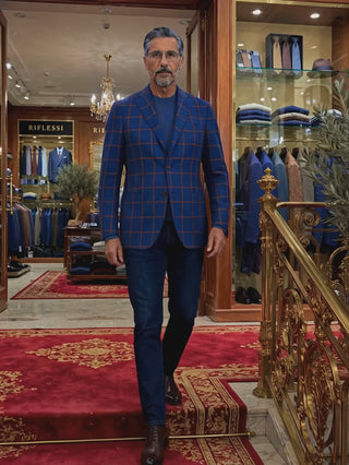 Sartorio Windowpane Virgin Wool Sport Jacket