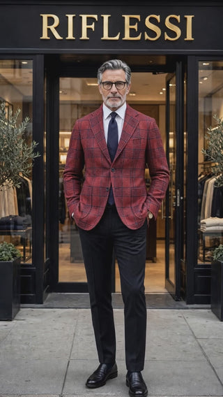 Sartorio Checked Virgin Wool-Silk Sport Jacket