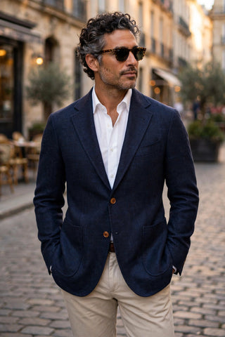 Sartorio Birdseye Virgin Wool-Silk-Cotton Sport Jacket