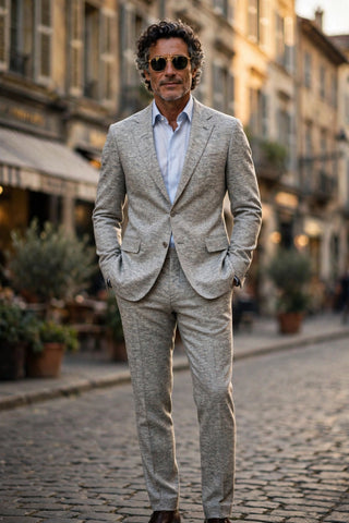Sartorio Marled Virgin Wool-Cashmere Suit