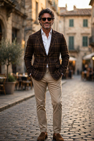 Sartorio Prince of Wales Virgin Wool Sport Jacket