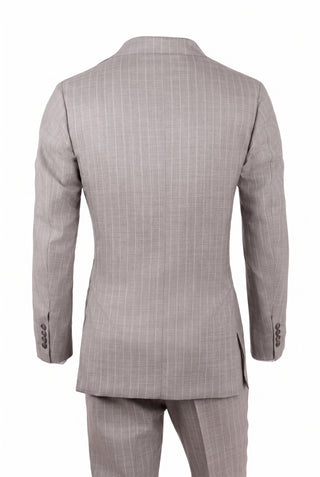 Sartorio Virgin Wool Pinstripe Suit — AI studio photo