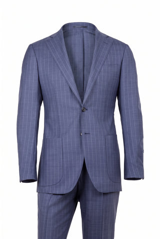 Sartorio Virgin Wool Pinstripe Suit — AI studio photo