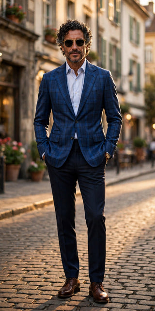 Sartorio Prince of Wales Virgin Wool-Silk Sport Jacket