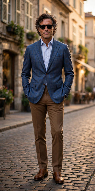 Sartorio Windowpane Virgin Wool Sport Jacket