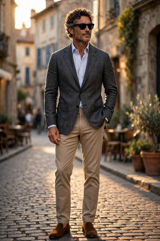 Sartorio Woven Virgin Wool-Silk-Linen Sport Jacket