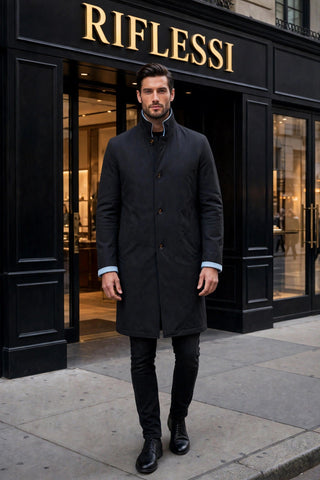 Kired by Kiton Peak Cashmere Reversible Raincoat